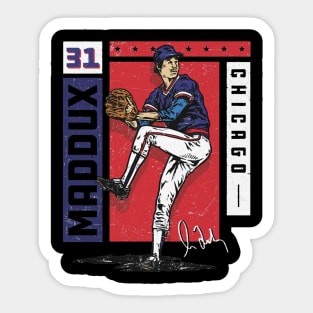 Greg Maddux Chicago Card Stat Sticker